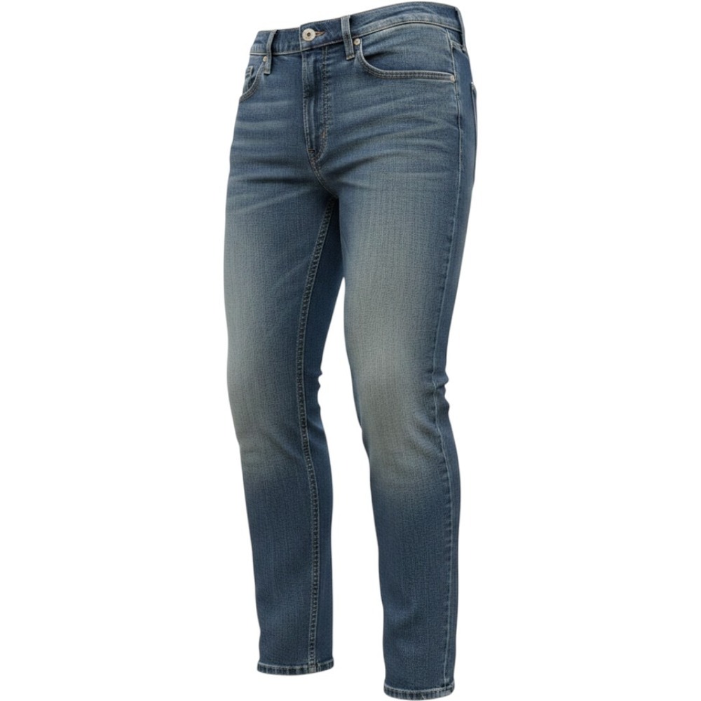 Blokewear Classic Preppy Signature Levi Strauss Blue Distressed‎ Straight Leg